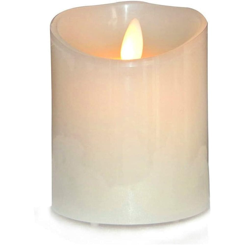 Vela Eletrônica Branca Pt 3Aaa 7X7.5 Cm