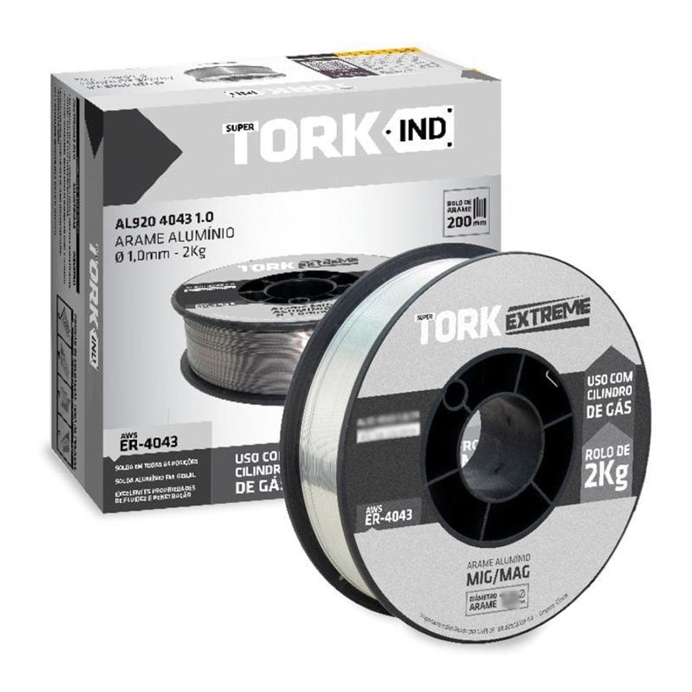 Arame Mig Aluminio Com Gas 0,8Mm - Rolo 2Kg Super Tork