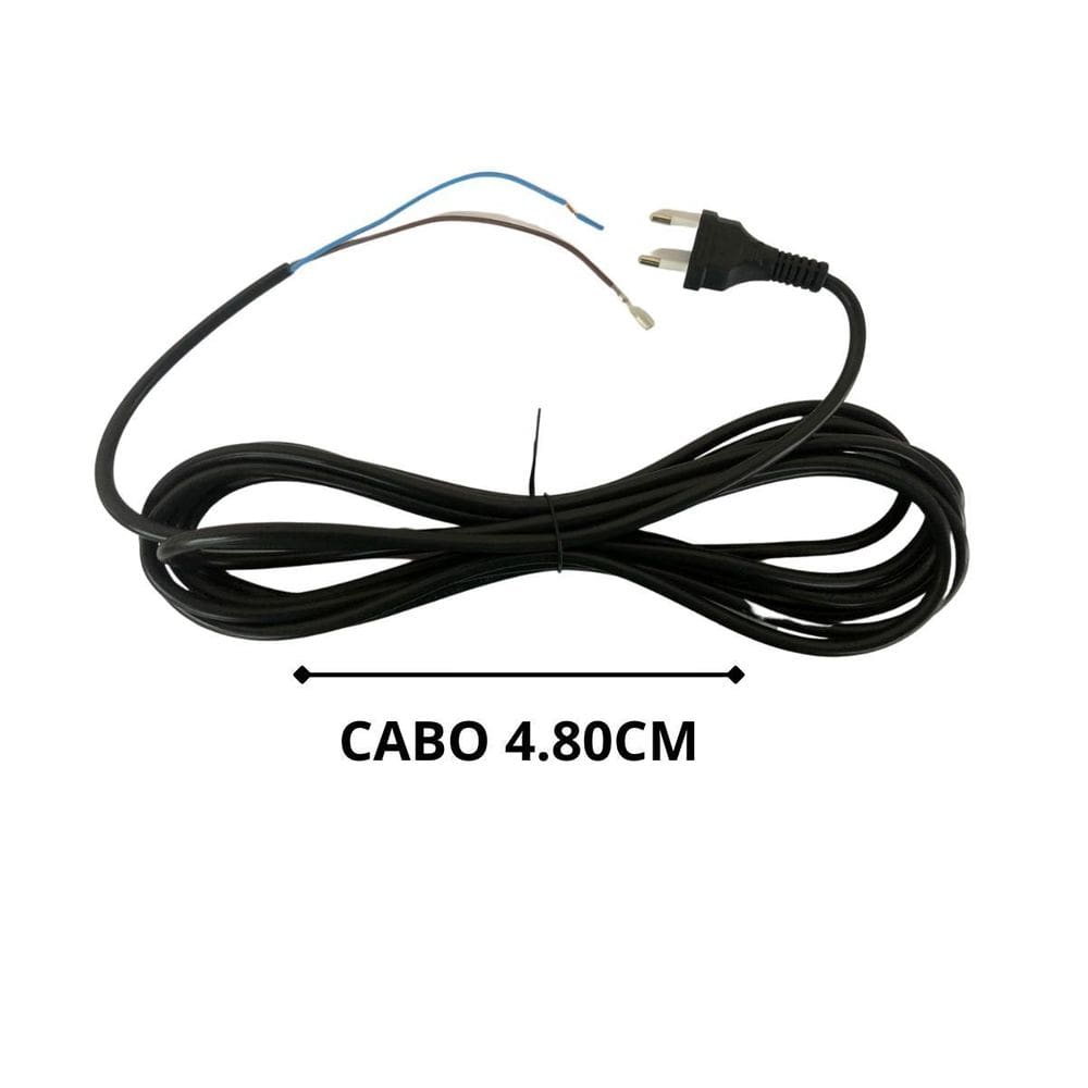 Cabo De Força Lavadora E Refrigeradores 4,80M 2X1,5Mm