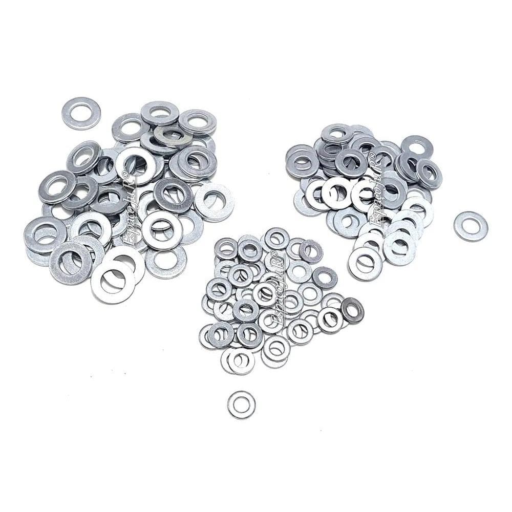 Arruela Lisa Aço Zincado Kit 6 8 10Mm Kit 50 Cada Total 150