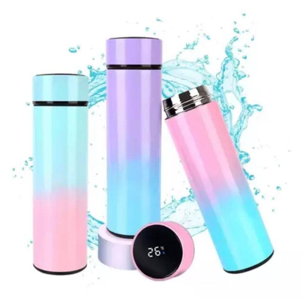 Garrafa C/Display Temperatura Led Frio Quente Café Chá Água