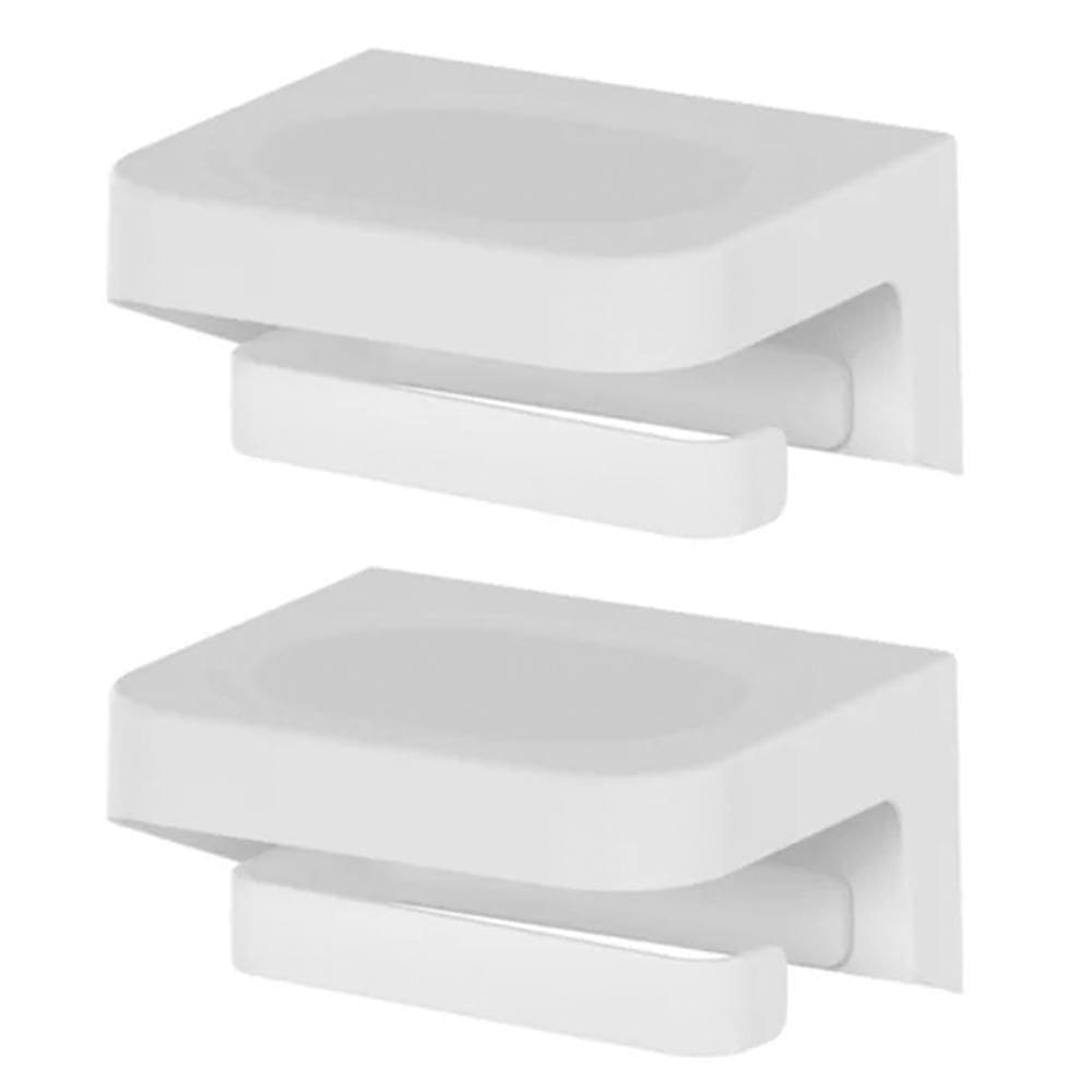 2X Porta Papel Higiênico De Parede Banheiro Ou Branco