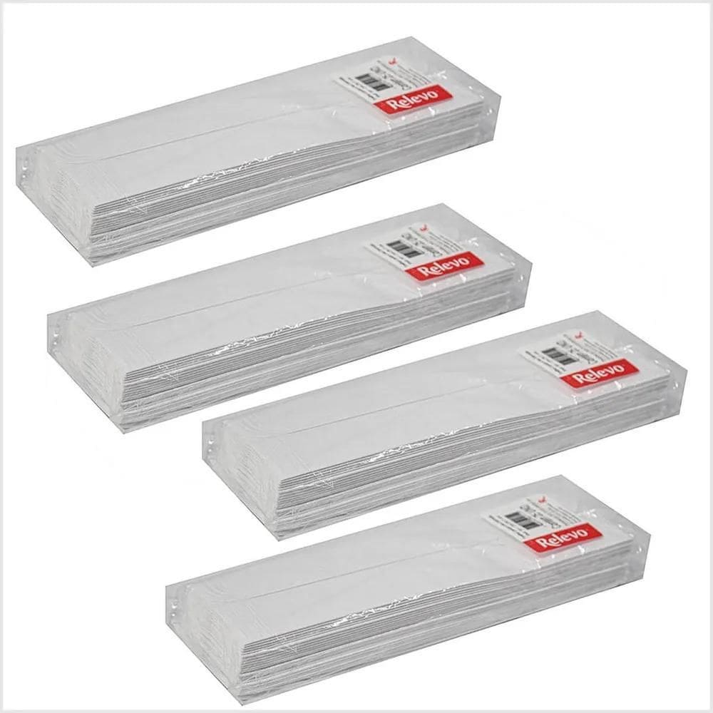 10X Kit 4 Pacotes Papel Toalha Lavabo Relevo Clássico 100 U