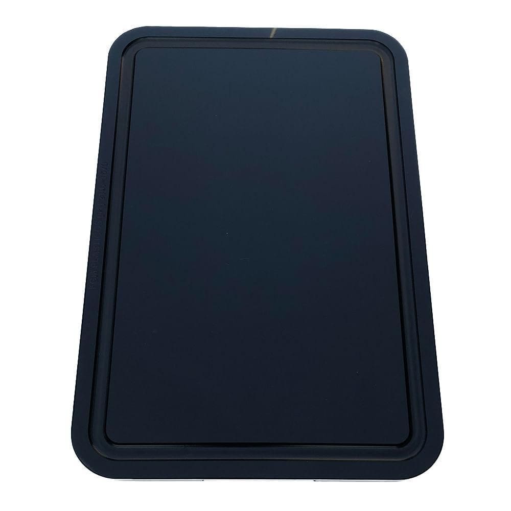 Tabua Corte Polietileno Preta Canaleta 45 X 30 X 2 Churrasco