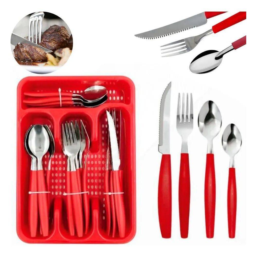 10X Eps-15 Faqueiro Inox Jogo De Talheres Porta Talher Com