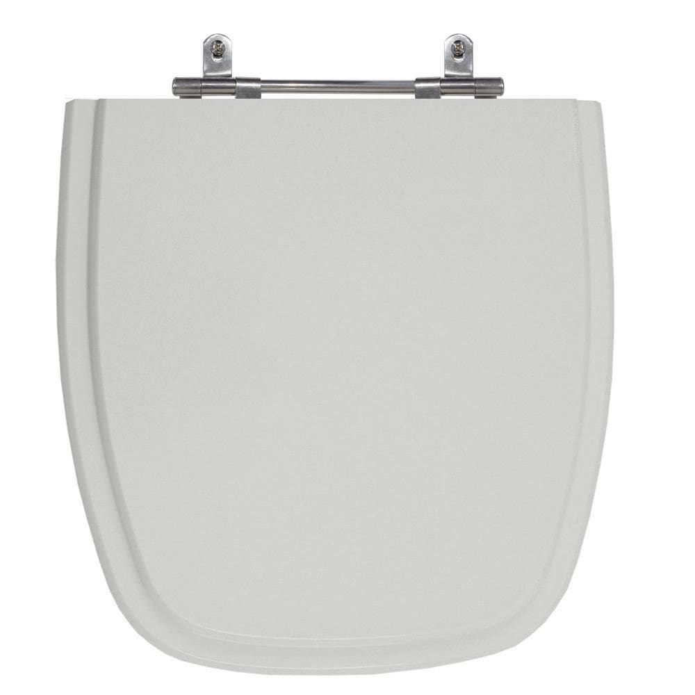 Assento Poliéster Laminado Versato Cinza Tampa P Vaso Celite