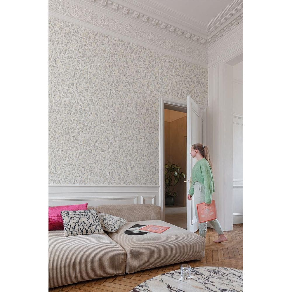 Papel de Parede Maison Folhagem Cinza - Alta Tecnologia