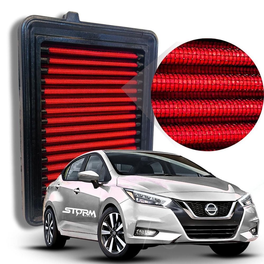 Filtro De Ar Esportivo Nissan Versa 1.6 16V Ano 2020 A 2023