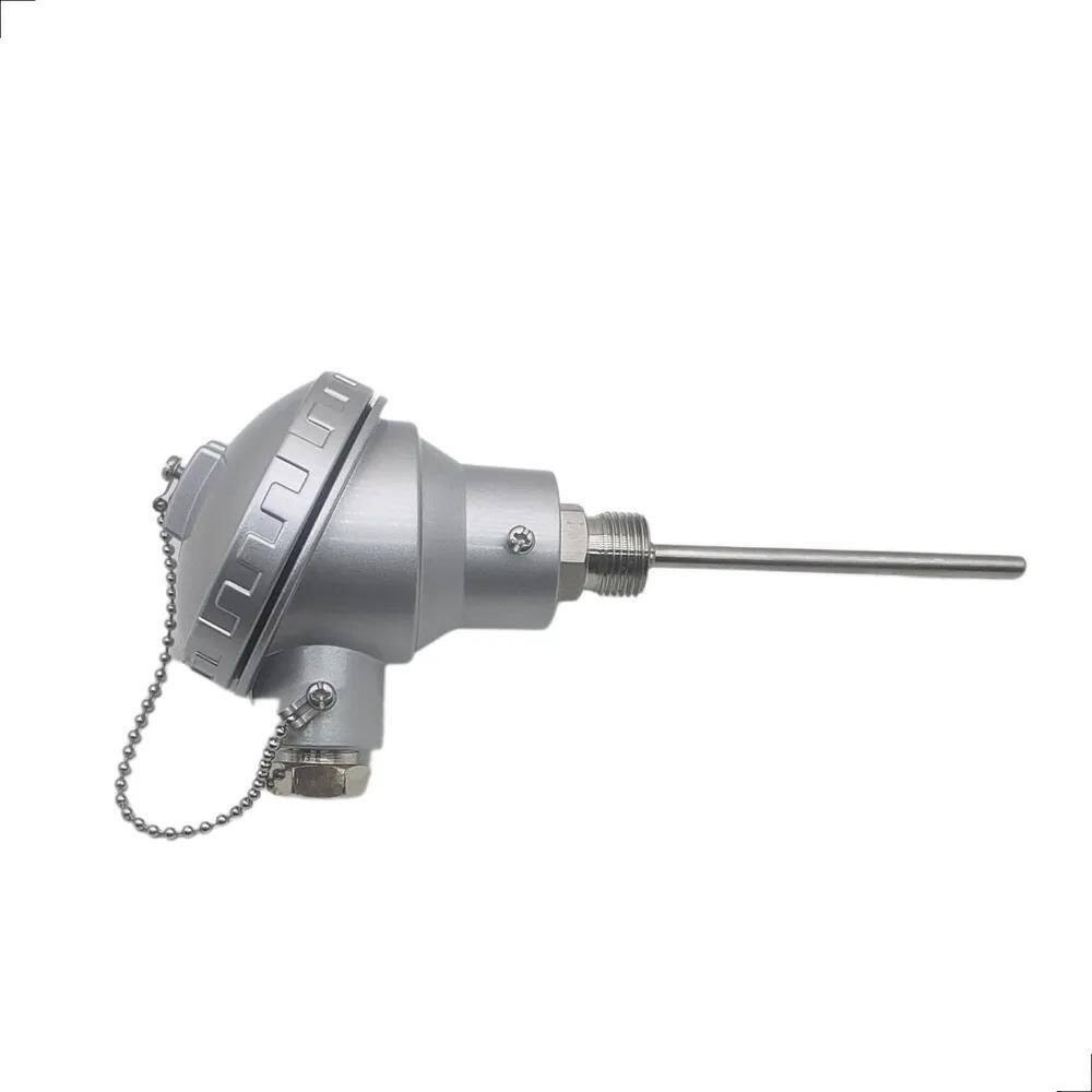 Termopar Pt100 Sensor 3 Fios Cabecote Rosca 1/2 Haste 200Mm