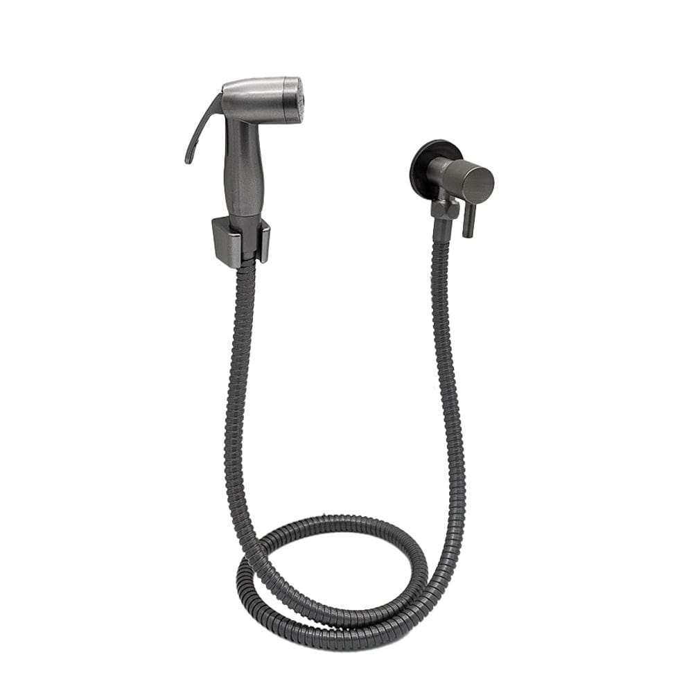 Ducha Higiênica Lavatório Chuveirinho Grafite 1/4 Volta Luxo