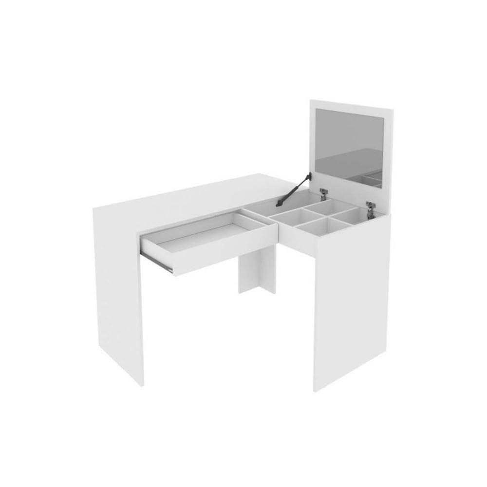 Penteadeira Pe-2020 C- 1 Gaveta E 1 Espelho Branco - Tecno Mobili