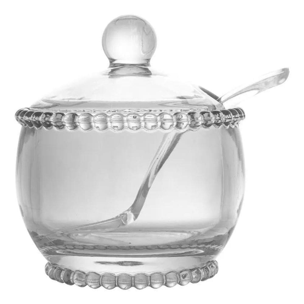 Açucareiro Com Colher E Tampa Pearl Cristal Wolff 28379