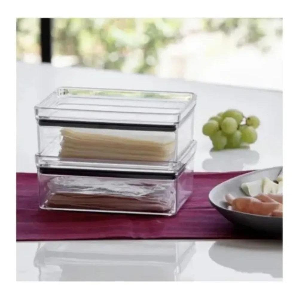 10X Kit 2 Potes Porta Frios Hermeticos Com Tampa