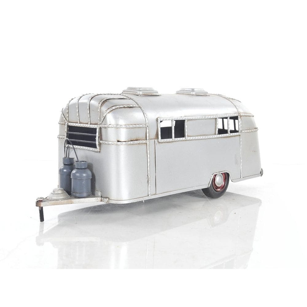 Estatueta de trailer de acampamento de artesanato moderno antigo modelo 38x14x15cm