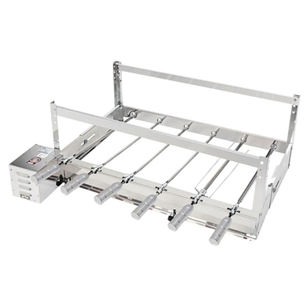 Churrasqueira Giratória Rotativa Bivolt Aço Inox Gbi 06 Espetos