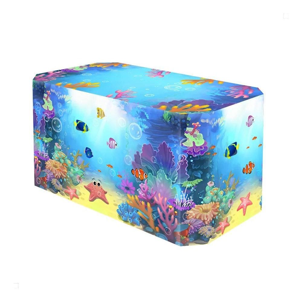 Capa De Mesa Para Festa Sublimado Em Tecido Fundo Do Mar