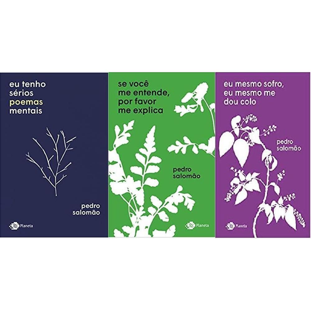 Kit 3 Livros Pedro Salomão Eu Tenho Sérios Poemas Mentais +