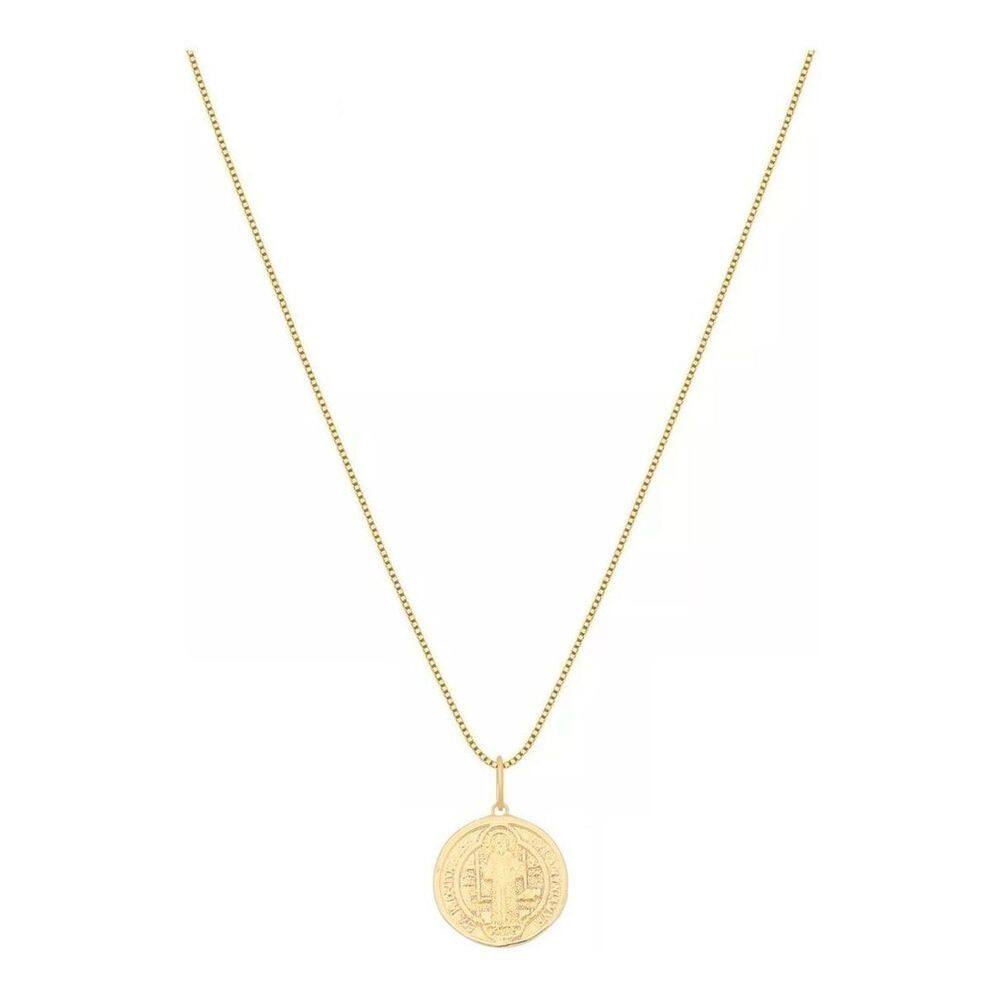 Colar Feminino Com Pingente Medalha São Bento Milagre Banho