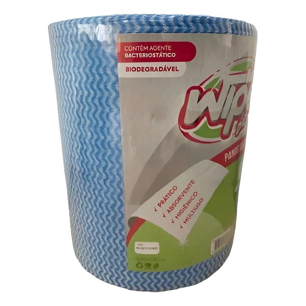 Pano Multiuso Tipo Perfex Rolo 600 Panos Azul 28X40 240M