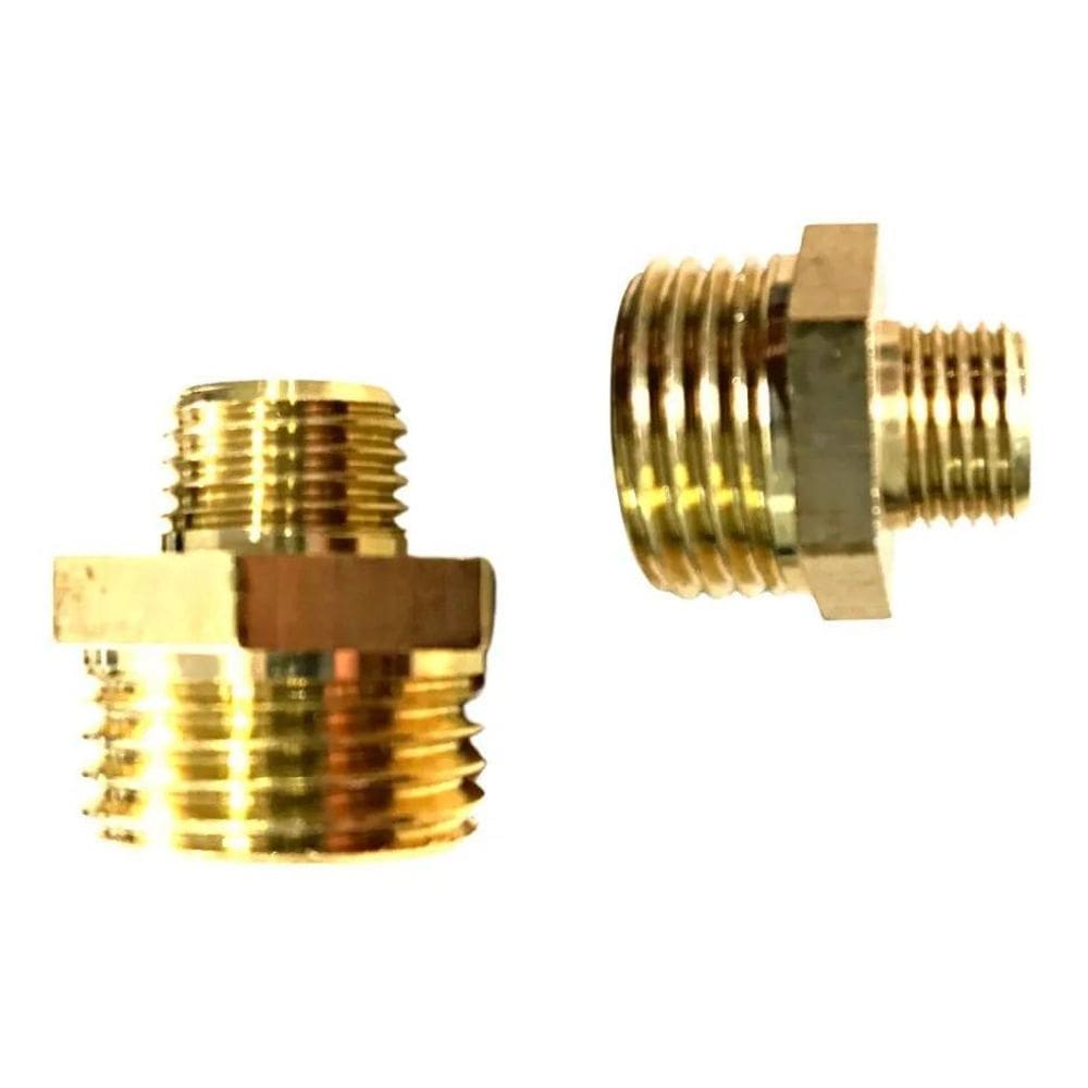 2 Peças Niple Redução Conexão Latão 1/4 - 1/8 Rosca Bsp -Kit