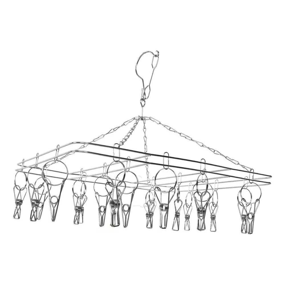 2X Varal Inox Pratico Calcinha Lingerie Meia 24 Prendedores