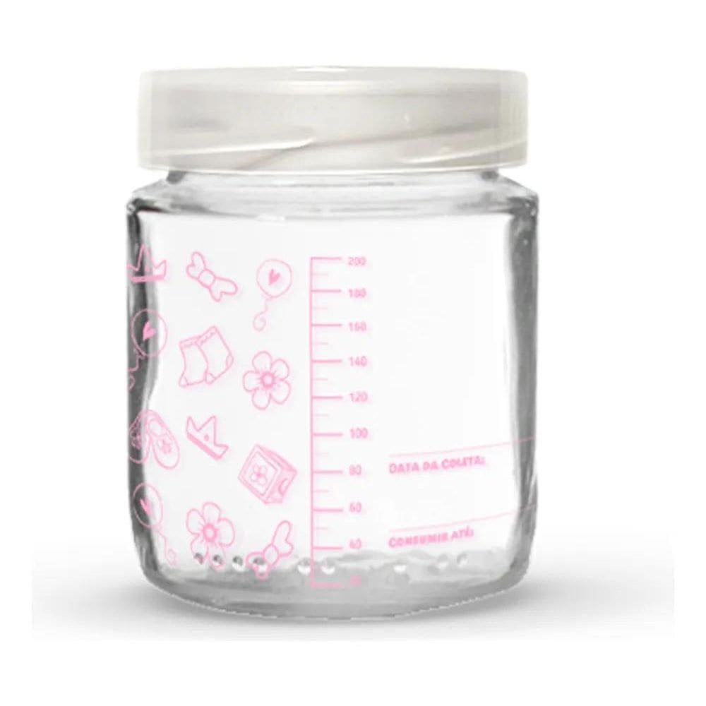 Kit 6 Potes Amamentação / Leite Materno Com Graduação 20 Ros