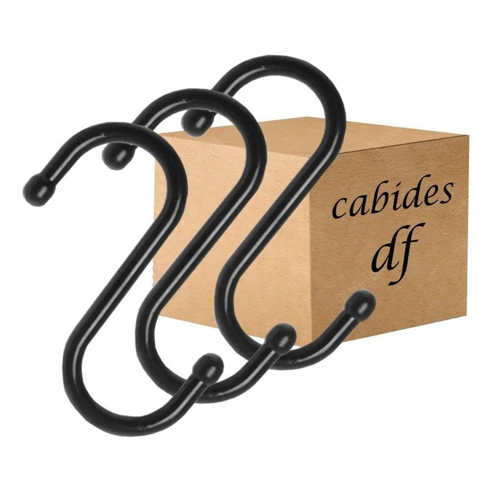 10X Cabide Gancho S Preto Para Calças Jeans Roupa 50 Unidad