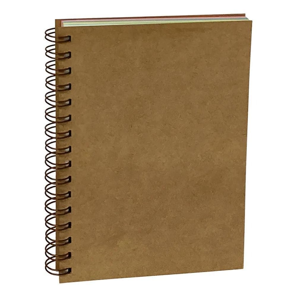 Caderno Miolo Color Liso A5 Capa Dura Wire-O 12 Miolo Colori