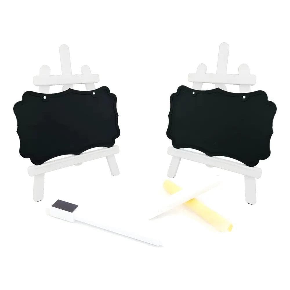 10 Mini Lousa Giz Caneta Quadro Negro Cavalete Lembranc Bran