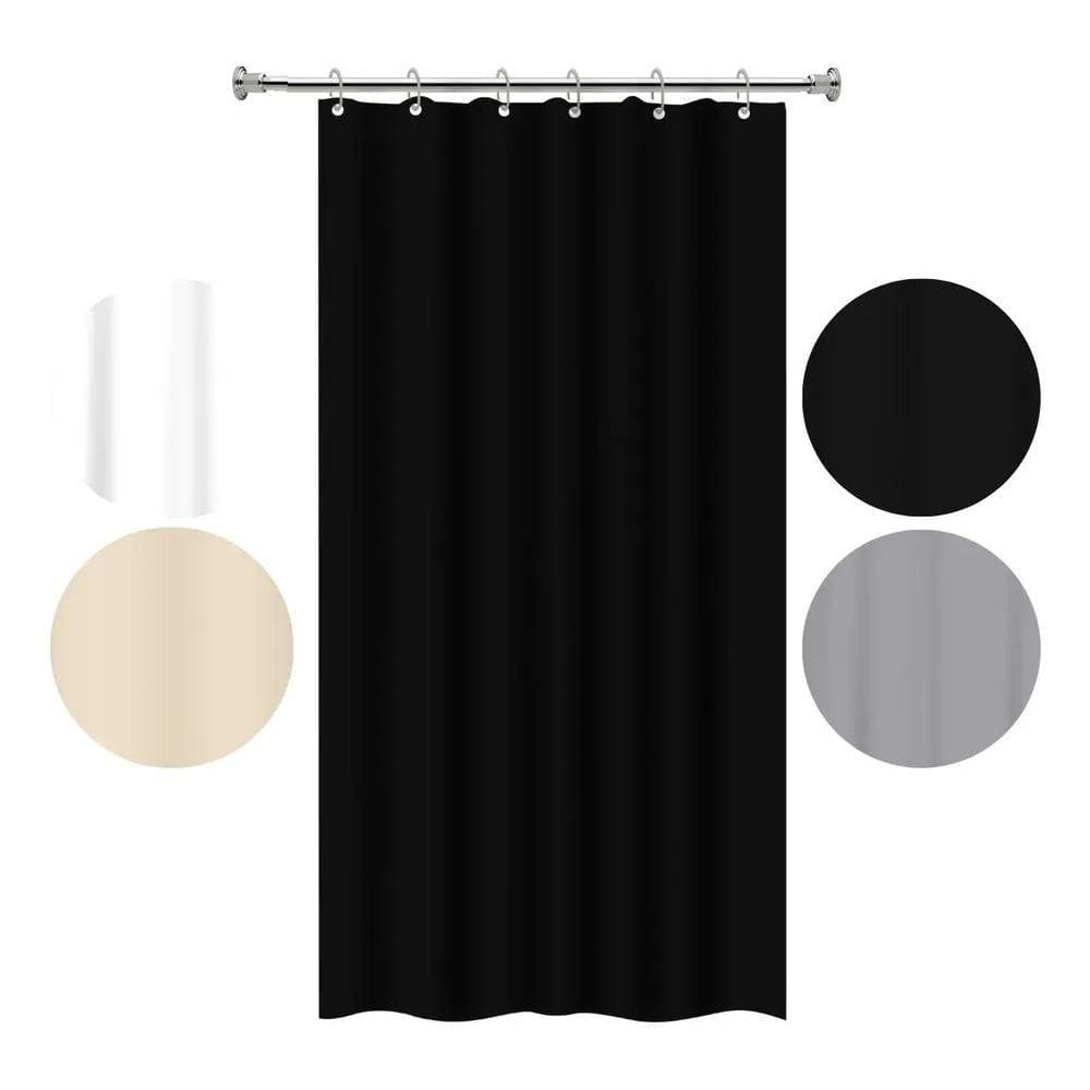 2X Cortina De Box Banheiro Antimofo Plastico Grosso 138X198C