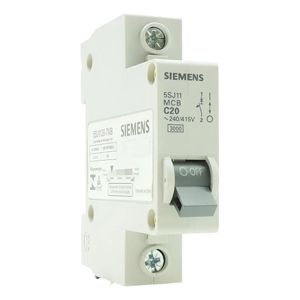 Disjuntor Siemens Unipolar Curva C 10A 16A 20A 25A 32A 5S 20