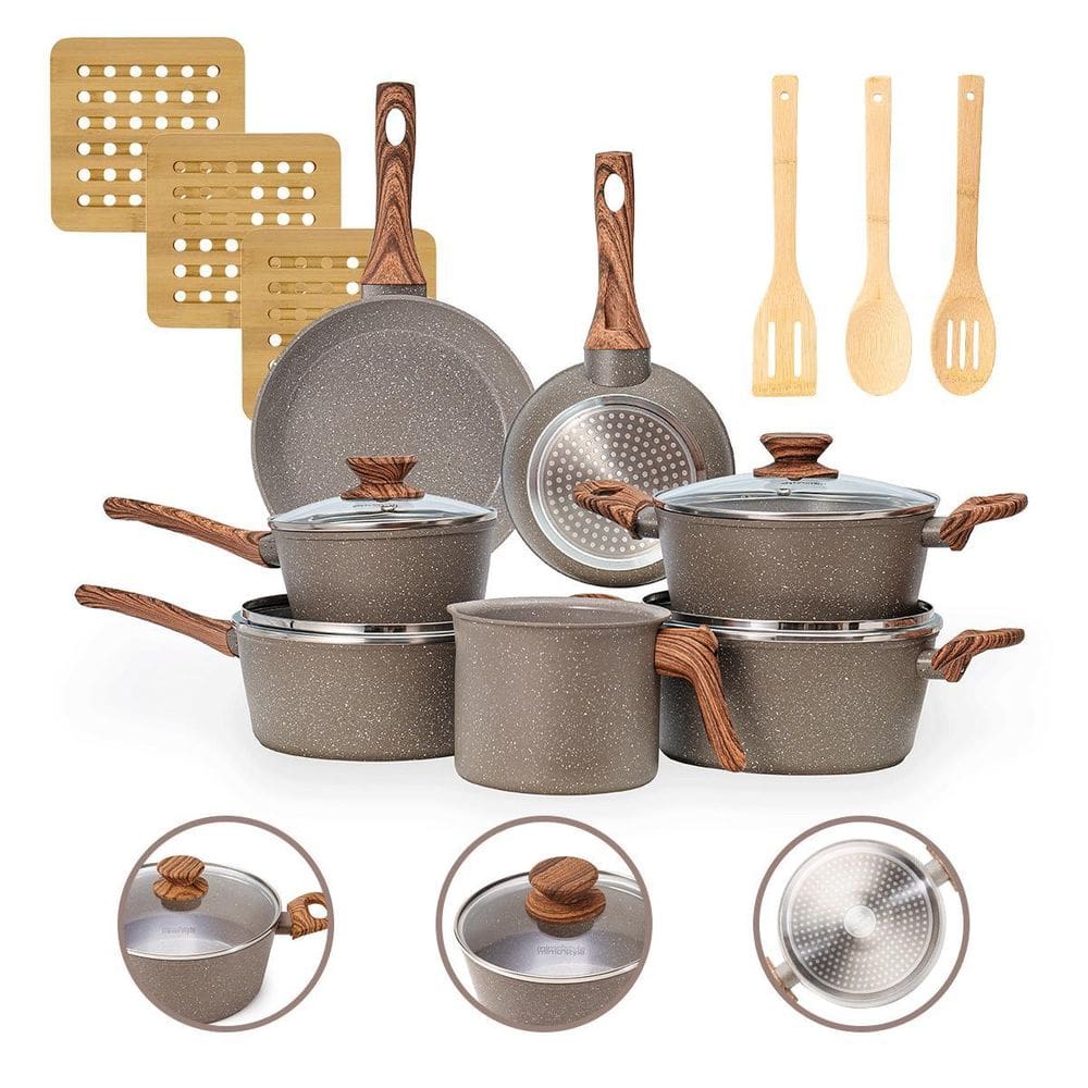 Jogo De Panelas 13 Peças Cerâmico Antiaderente Indução 4Mm