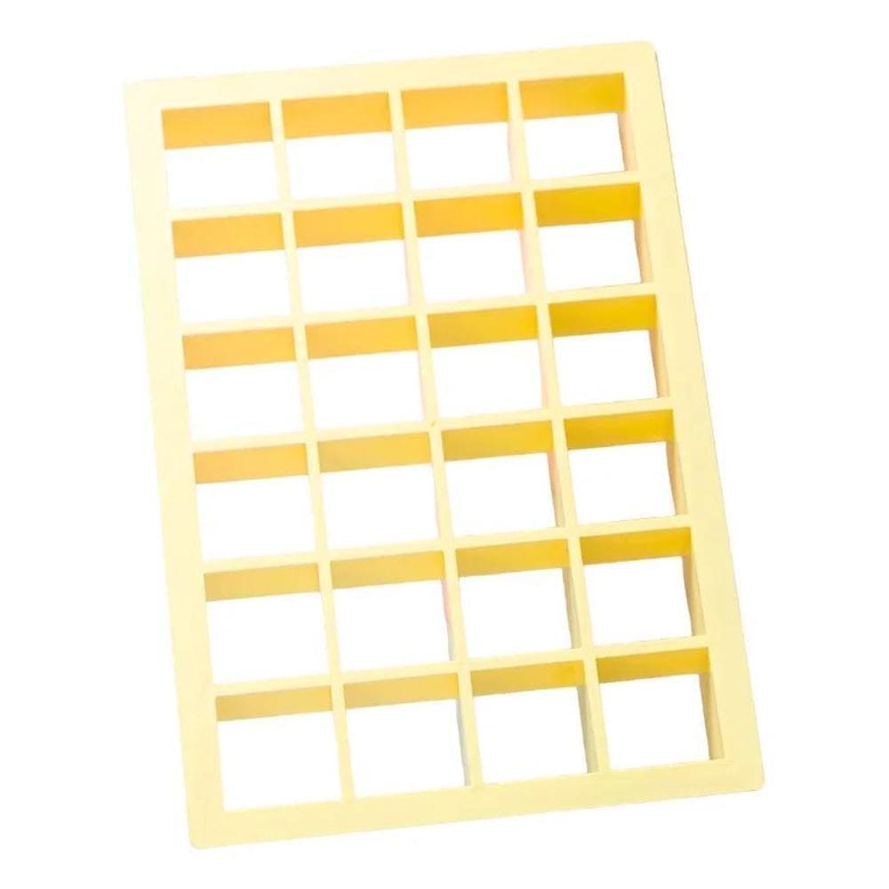 2X Cortador Brownie 3,5X3,5Cm Amarelo Bluestar