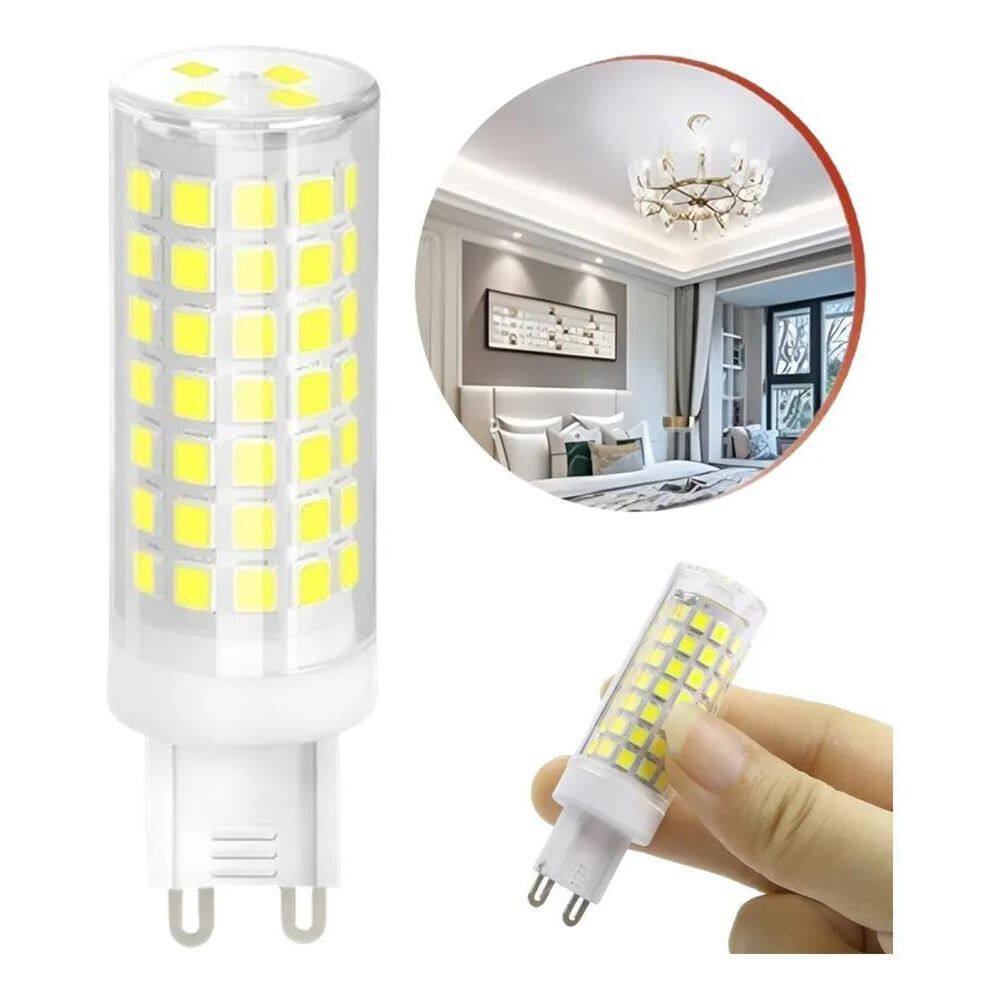 Kit 6 Lâmpadas Led Halopim G9 12W Lust Branco-Frio 220V