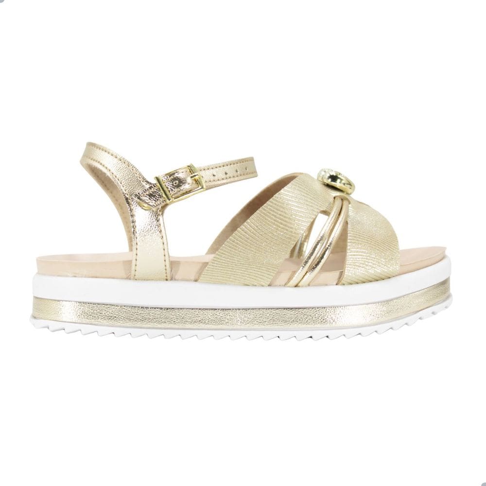 Sandália Infantil  Molekinha Plataforma Dourada 2305.1574