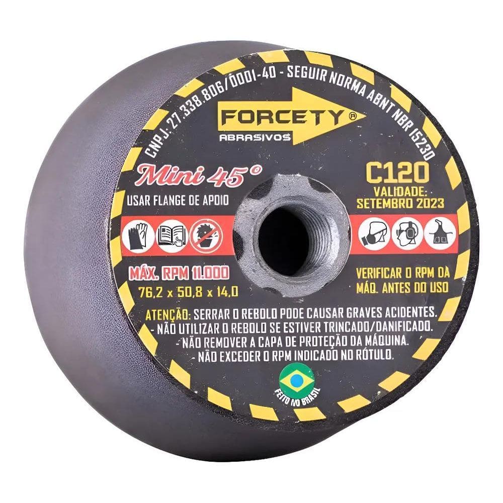 Rebolo Copo Cônico 3 Polegadas 120 Porcelanato Forcety Grão