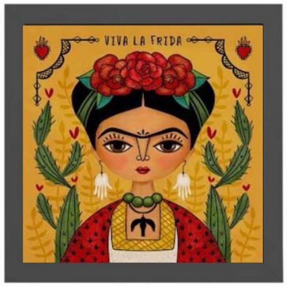 Quadro Decorativo Viva La Frida 20X20Cm