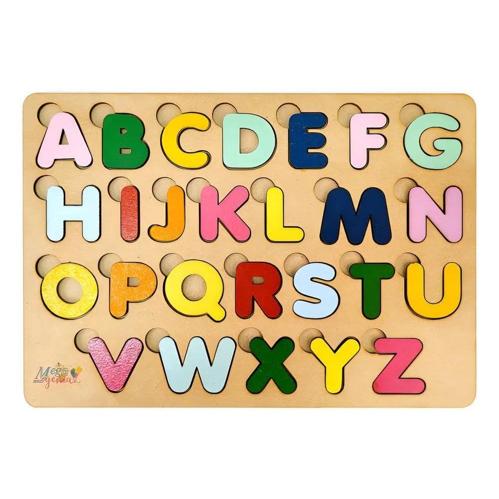 Brinquedo Letras Madeira Aprendendo Alfabeto Tabuleiro