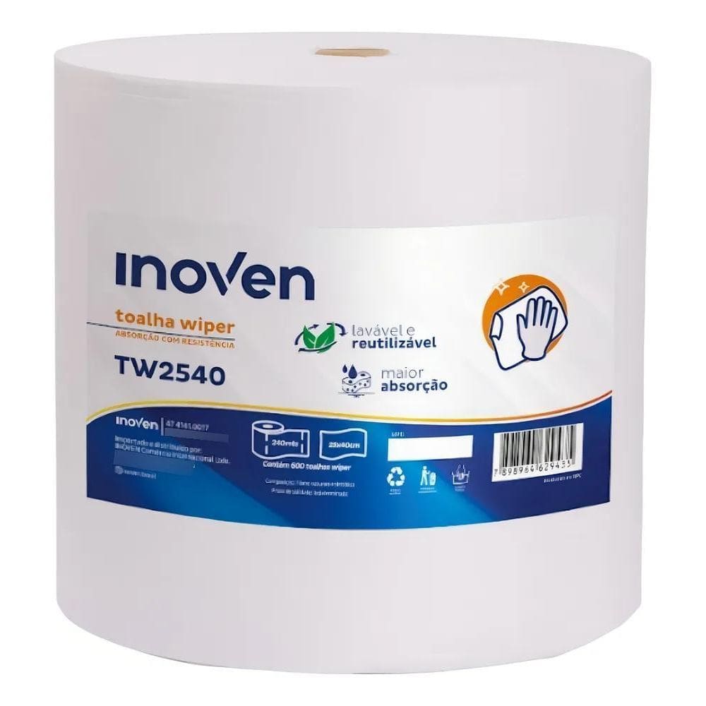 Pano De Limpeza Multiuso Rolo Wiper Resistente E Absorvente