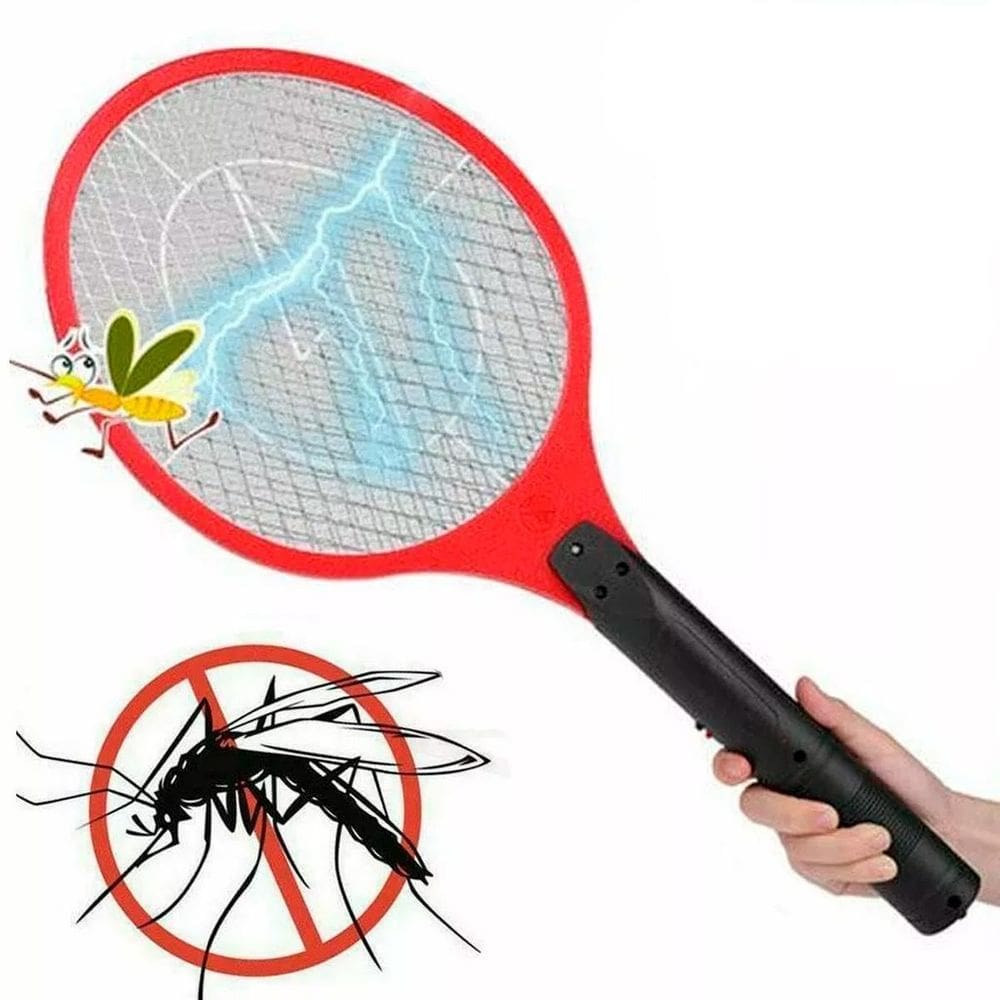 Raquete Mata Mosquitos Pernilongos Com Pegada Ergonômica