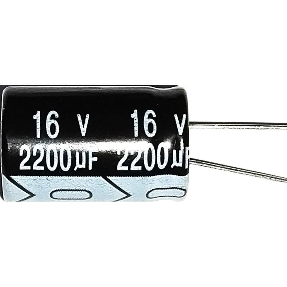 Capacitor Eletrolítico 2200Uf X 16V 105 Kit Com 10 Peças