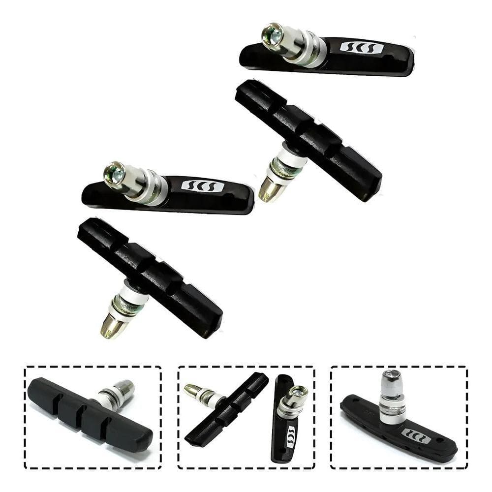 2 Pares Sapata Pastilha De Freio Bike Scs V-Brake 68 Mm Mtb