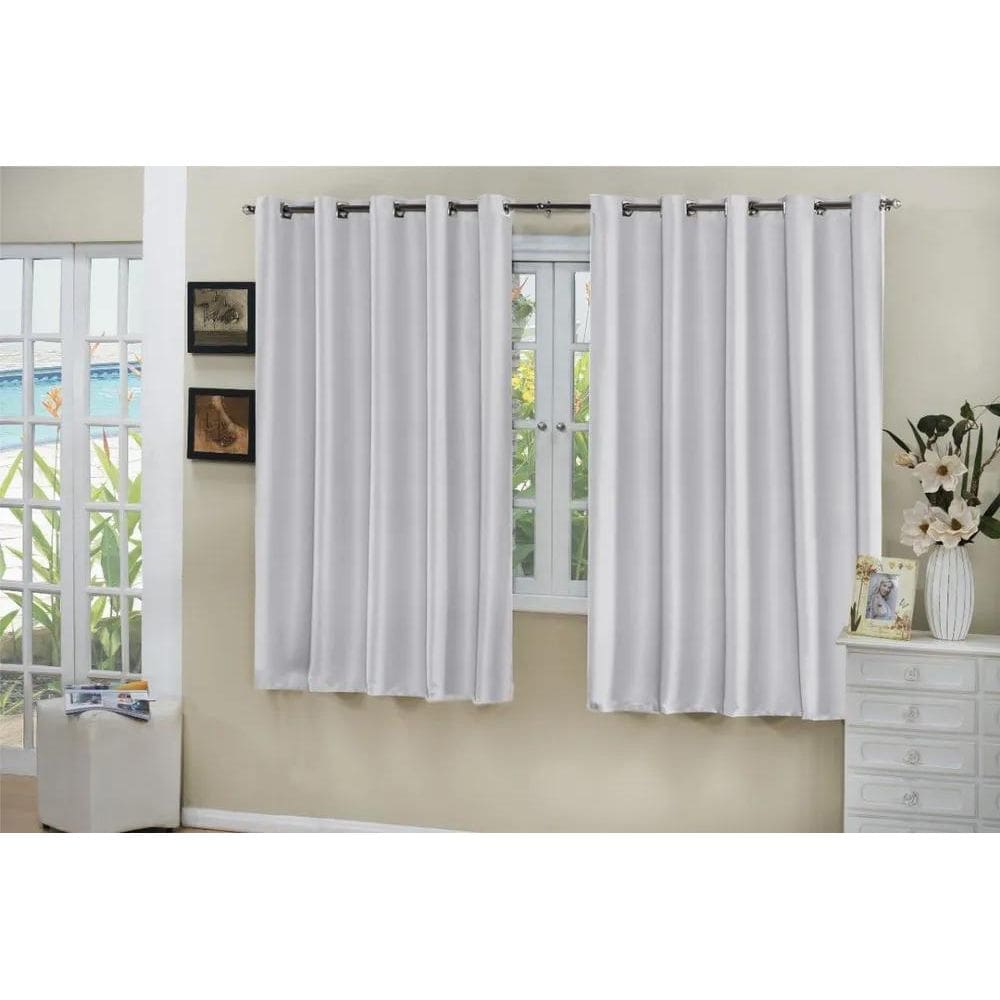 Cortina Blackout Em Tecido 2,80 X 1,70 Cort Branco/Gelo