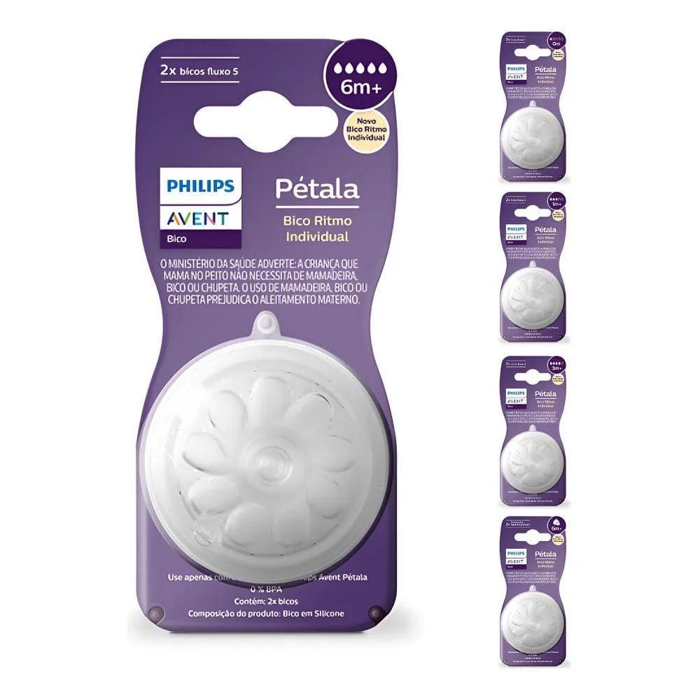 Bico Mamadeira Pétala 3.0 Avent Todas Numeraçõ Pétala 5 6M+