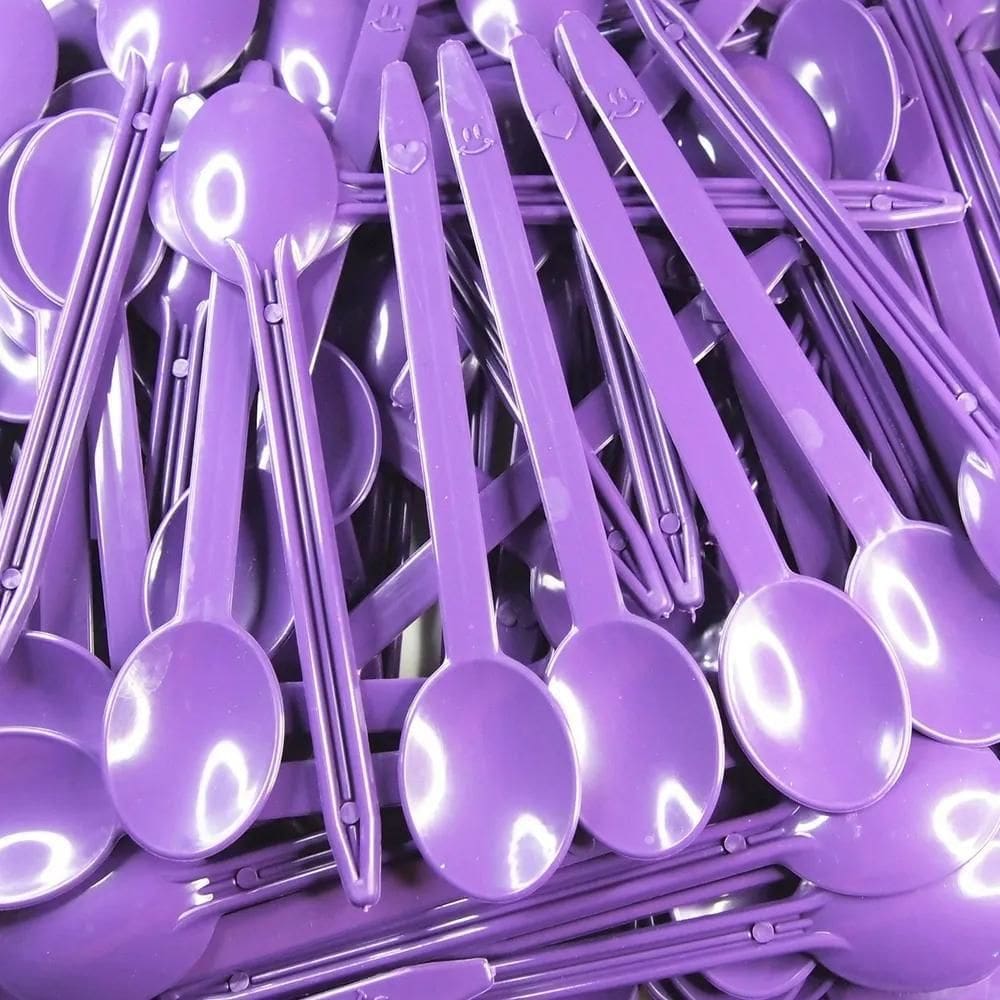 10X 1000 Colher Sobremesa Reforçada Açaí Sorvete Bolo Plást