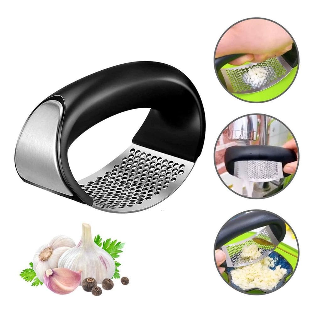 Espremedor Amassador Triturador de Alho Manual - Aço Inox