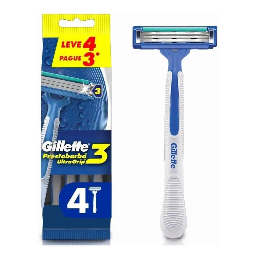Aparelho De Barbear Desc Gillette Prestobarba Ultragrip3 C/4