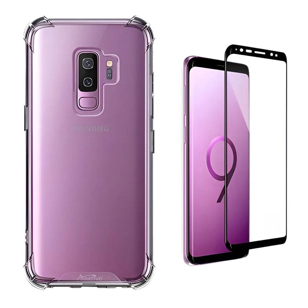 Capinha Capa Anti Queda Para Galaxy S9 Plus + Pelicula 3D Co