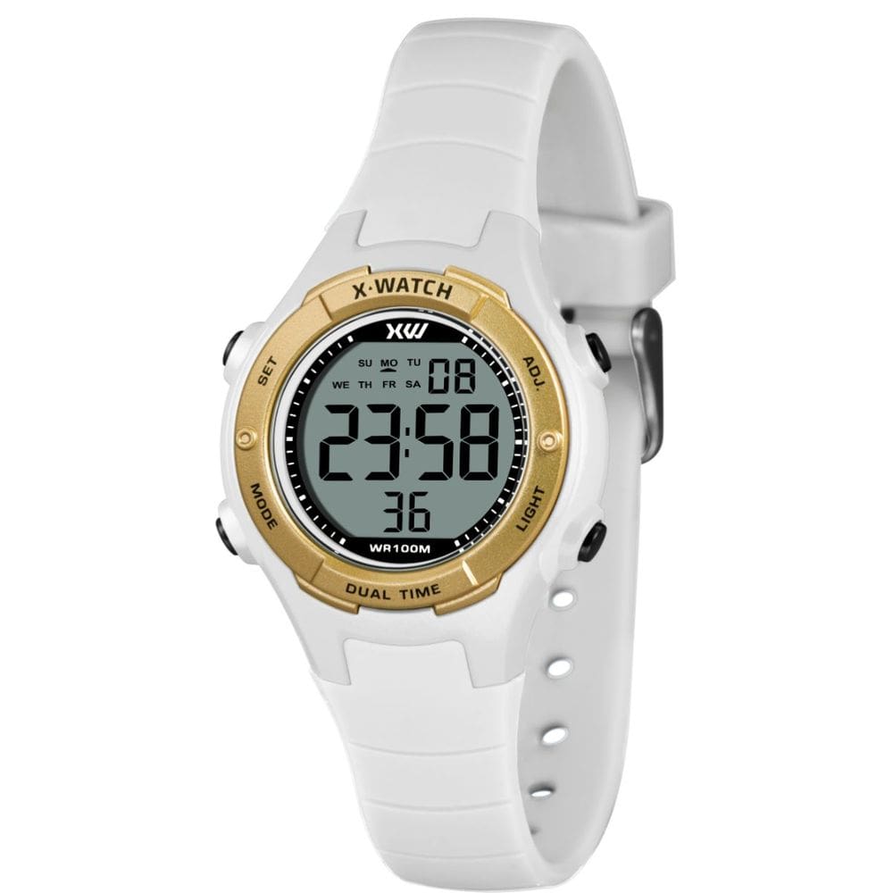 Relógio X-Watch Feminino Branco Digital Xkppd116 Bxbx