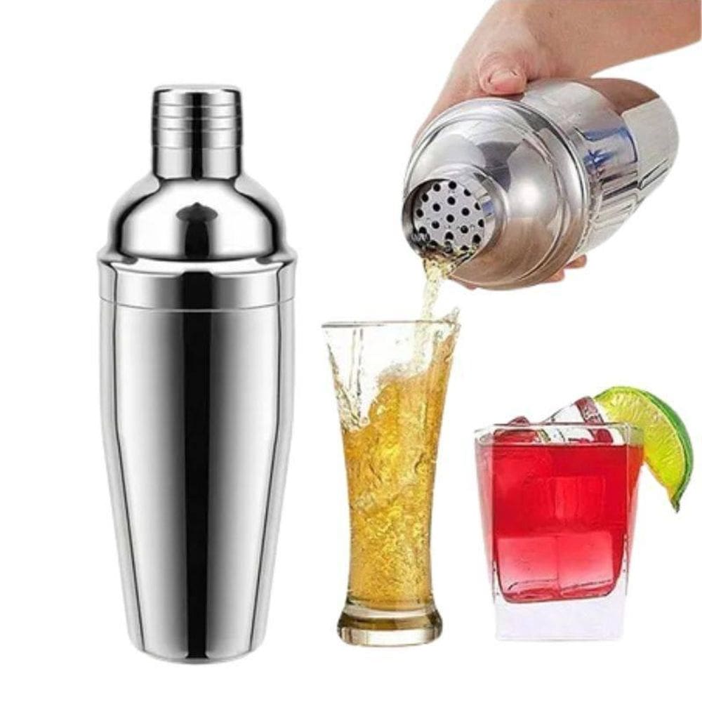 Coqueteleira Aço Inox 750Ml Com Filtro Drink Caipirinha Bar